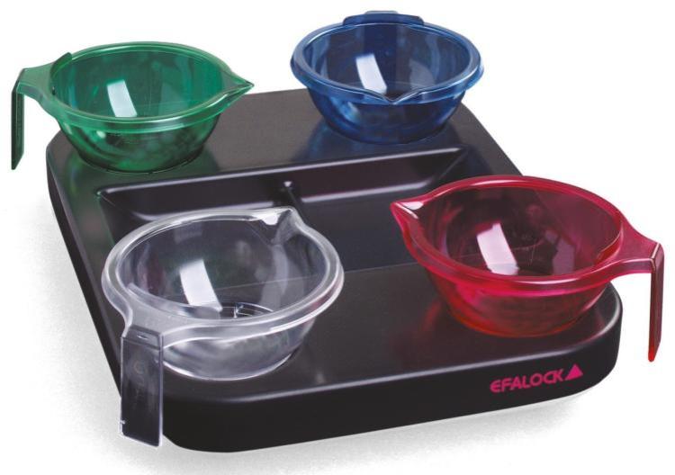 Efalock Färbetablett Tray 4 Color inkl. Schalen