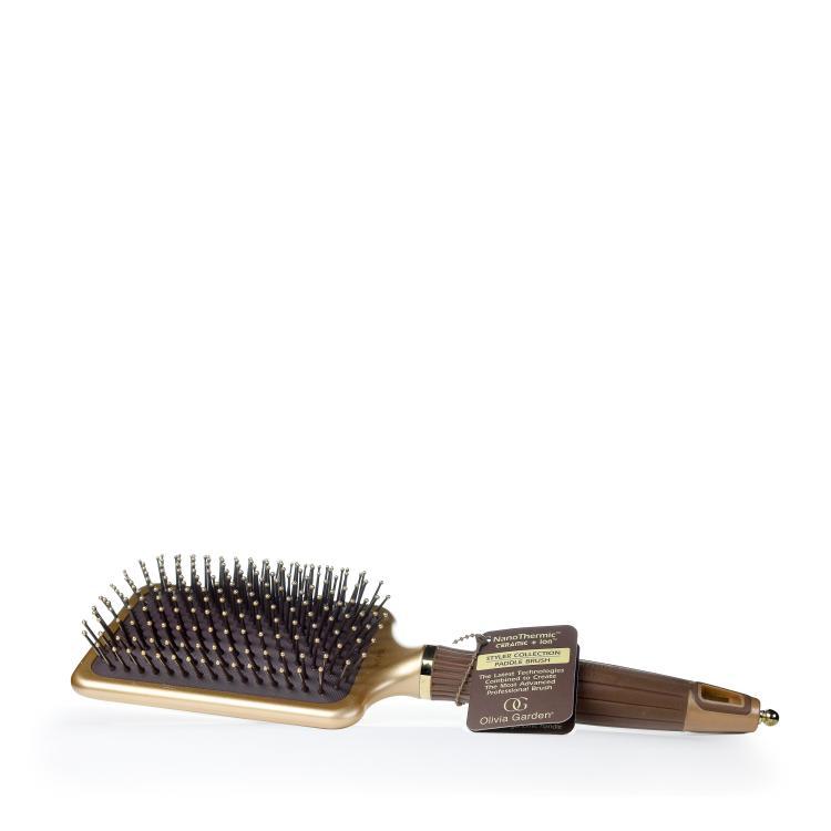 Olivia Garden Ceramic + Ion Nano Thermic Paddle Brush