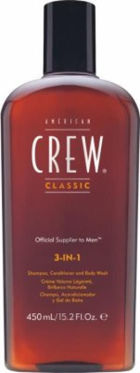 American Crew 3-in-1 Shampoo, Conditioner und Body-Wash